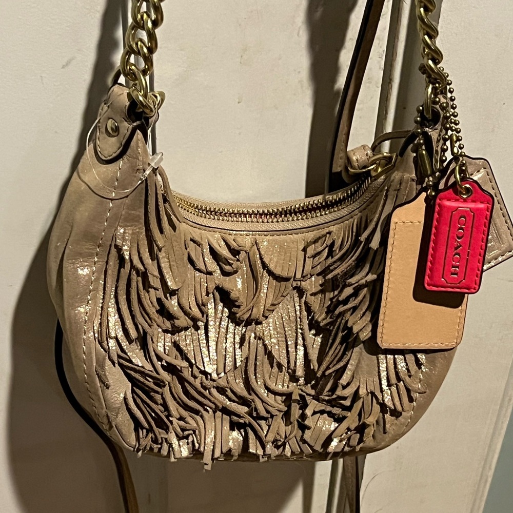 Vintage Coach Poppy 1941 Mini Hobo Fringe Bag - Picture 3 of 11